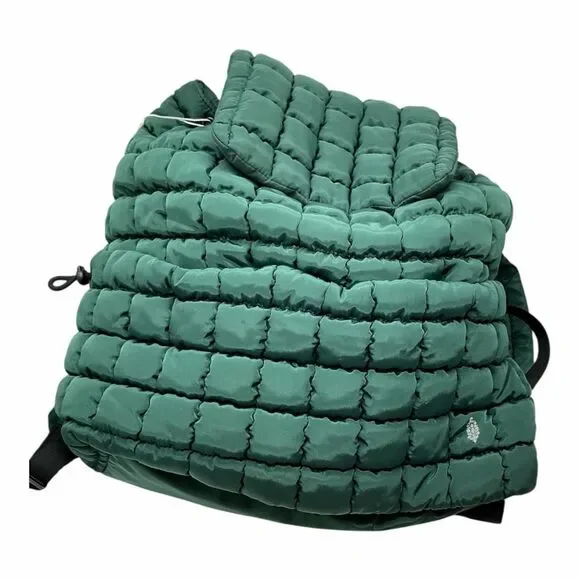 Brand New Free People FP Movement Quilted Carryall Backpack - Fuji Jade Green - Picture 1 of 10